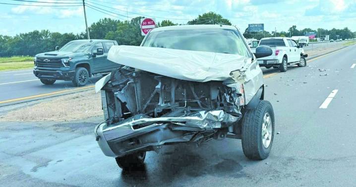 Emergency personnel respond to pickup truck collision