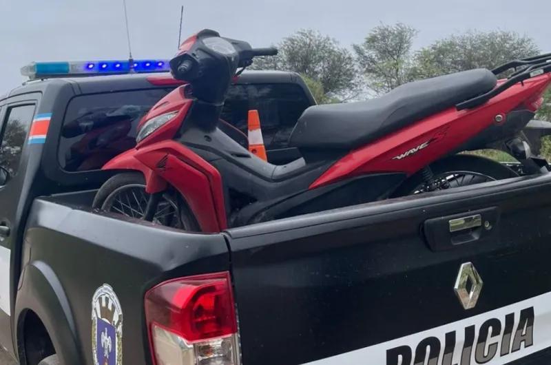 Ruta 89: la Policía recuperó una moto que tenía pedido de secuestro