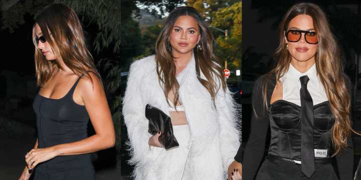 Hailey Bieber is Joined By Chrissy Teigen & Khloé Kardashian at Rhode Event in LA | Chrissy Teigen, Hailey Bieber, John Legend, Khloe Kardashian