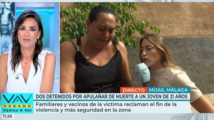 Patricia Pardo corta la conexión con la madre de un joven asesinado en Málaga: "No es natural preguntarle nada"