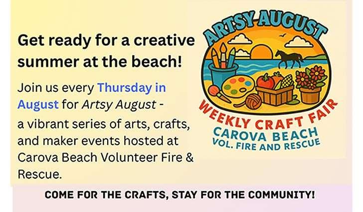The Outer Banks Voice -   Artsy August weekly Craft Fair at Carova Beach Vol. Fire and Rescue