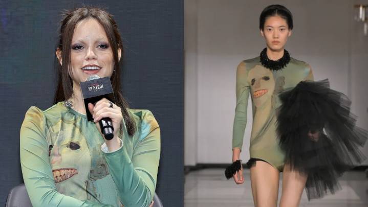 Jenna Ortega Evokes Gothic Edge in Simone Rocha for Wednesday in Seoul