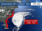 Hurricane Erin strengthens, tracking through mid