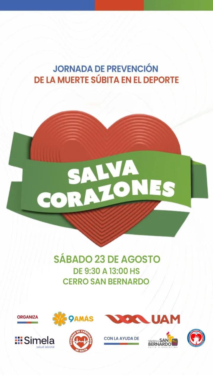 Invitan a sumarse a "Salva Corazones 2025", el evento para combatir la muerte súbita