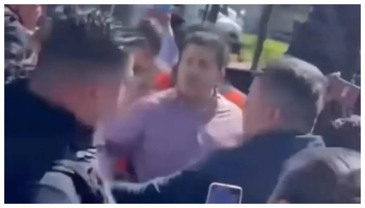 Alcalde de Uruapan es captado en video cacheteando y pateando a policías (VIDEO)