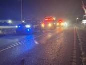 Single-vehicle crash injured one and blocked KY 94 east of Murray