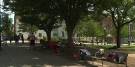 Burlington police searching for assault suspect in City Hall Park brawl