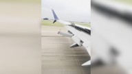 Un avión de Delta Air Lines aterriza en Texas con un ala dañada