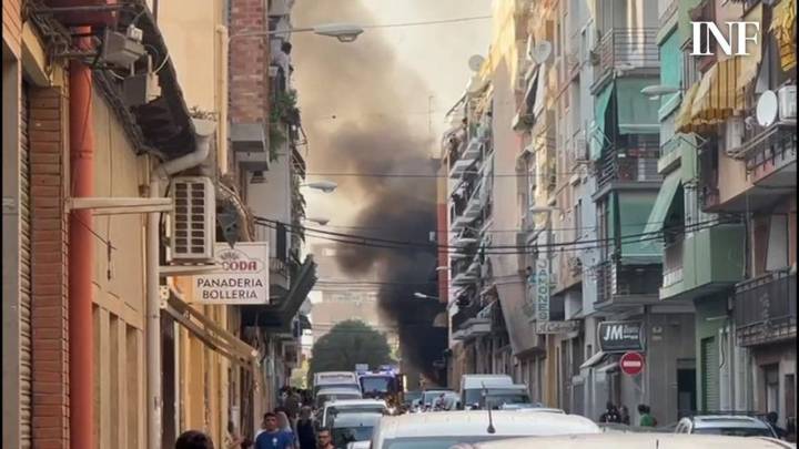 Incendio en la calle Francisco Montero Pérez de Alicante