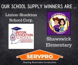 SERVPRO Awards $500 in school supplies to two area schools
