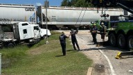 At least 1 injured after train, 18-wheeler collide at Brownsboro railroad crossing
