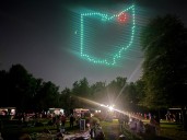 Western theme gives drone light show a new look at Orange’s Party in the Park