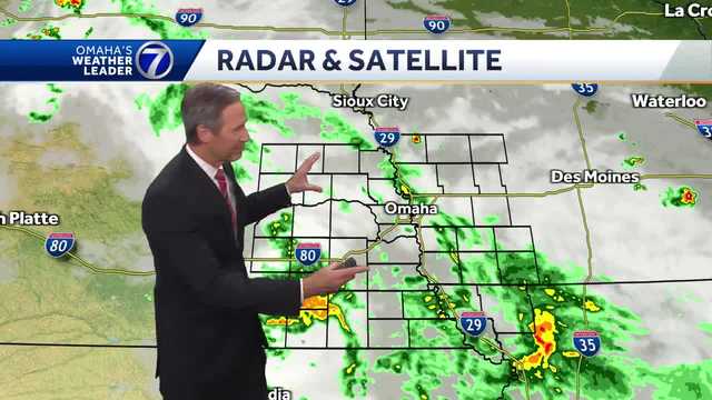 Some overnight rain around Omaha