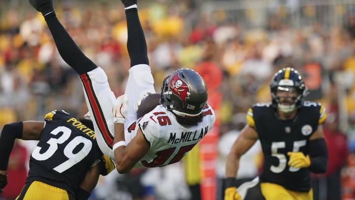 Bucs’ Jalen McMillan may have avoided serious injury on leaping catch