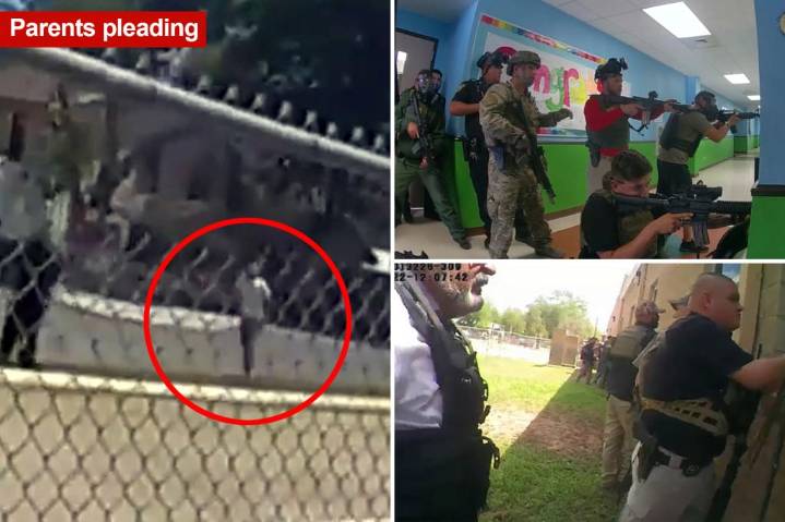 Uvalde Texas police body camera video parents pleading to officers Robb Elementary School