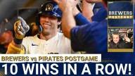 BREWERS POSTCAST: Brewers Win 10th in a Row! | Yelich & Turang Homer, Quintana Deals vs Pirates