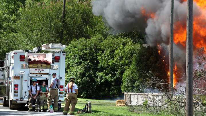 Kings Mountain homes go up in flames, used for fire fighter training