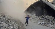 Horrifying look at Gaza as city left in ruins with terrified children fleeing