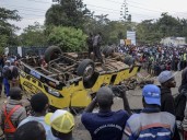 21 dead after bus carrying funeral mourners overturns in Kenya