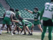Roughriders’ rookie left tackle Payton Collins making impression in first CFL season