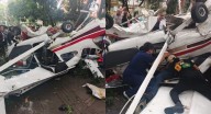 Accidente de avioneta en Medellín deja dos personas heridas: cayó cerca de la estación Estadio