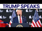 President Trump speaks at the Kennedy Ceneter