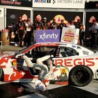 NASCAR driver breaks collarbone in fall as he celebrates win