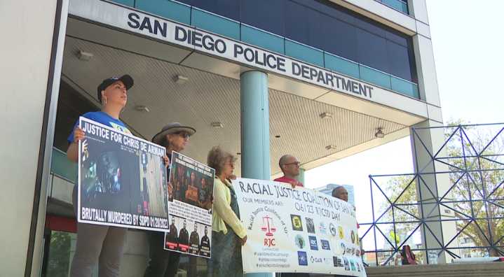 Family members rally for victims of police shootings  
