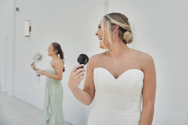 Melting makeup, sweaty tuxes and overheating guests are shifting summer weddings