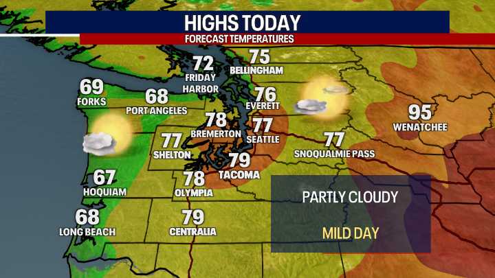 Seattle weather: Warming Labor Day temperatures