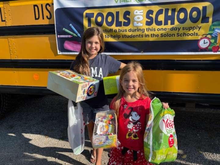 Solon’s first Tools for School drive fills bus with supplies