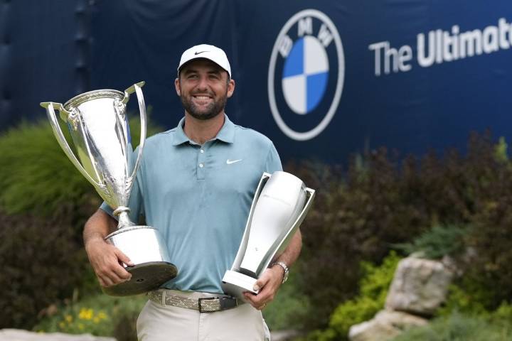 Scheffler rallies to win BMW for 5th PGA Tour victory of year. Rahm takes LIV points title
