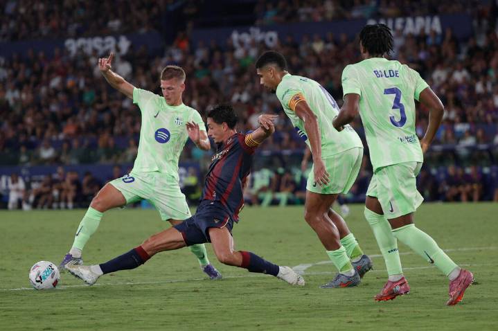 Levante cede ante el Barça en el último minuto: gol en propia puerta en el 91