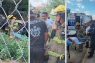Video: Así rescataron bomberos y policías a chofer de camión