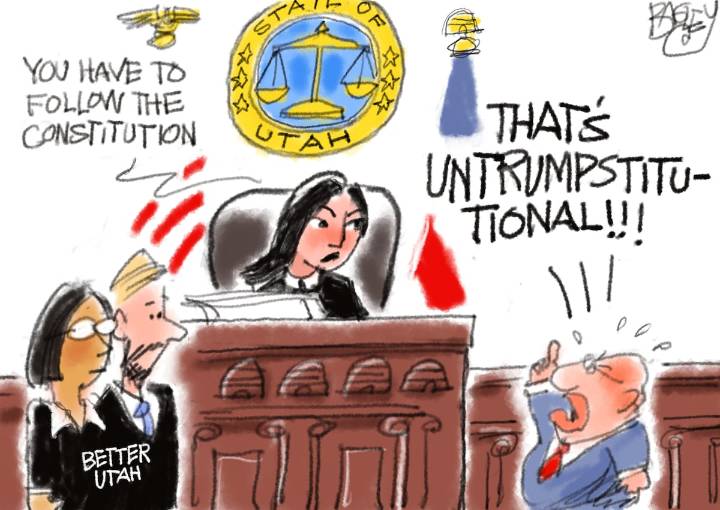 Check out Pat Bagley's latest cartoon: Courting Contempt