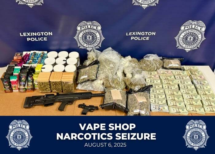 Lexington police seize 600+ pounds of marijuana, $210K in vape shop drug bust