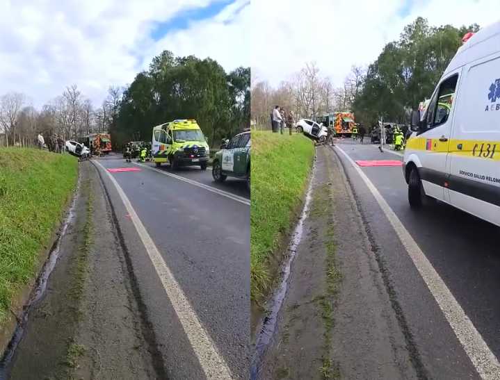 Mujer muere en violento accidente en Frutillar: Hay un lactante y más heridos graves