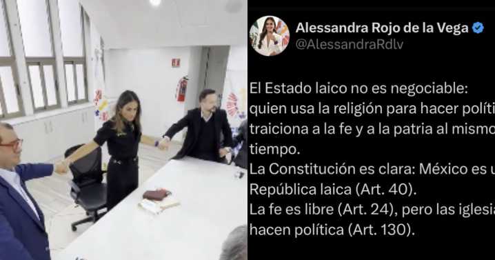 Estado laico, pero con bendición: Rojo de la Vega presume reunión con líderes evangélicos