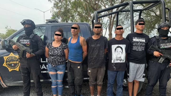 Detienen a cinco personas tras persecución en Juárez, Nuevo León; les aseguran arma y droga