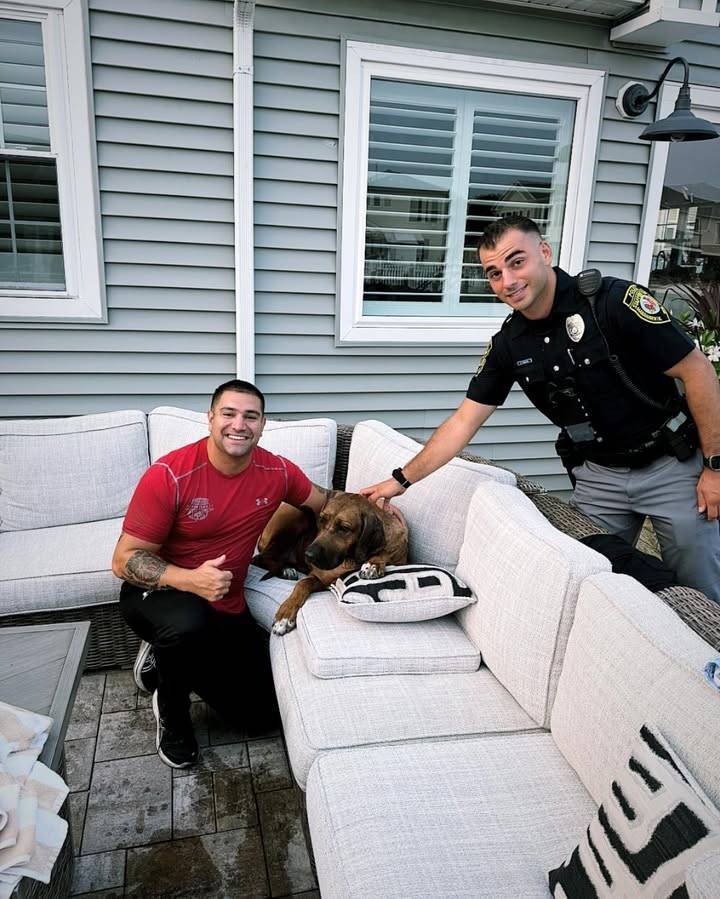 Officers leap into lagoon to save service dog at the Jersey Shore