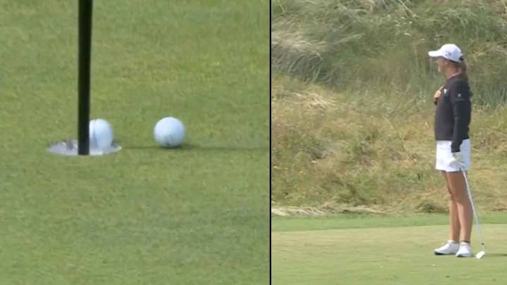 Pro makes 'unbelievable' bank-shot ace at AIG Women's Open