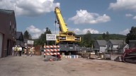 Construction underway on Route 14 bridge in Trout Run one year after Hurricane Debbie
