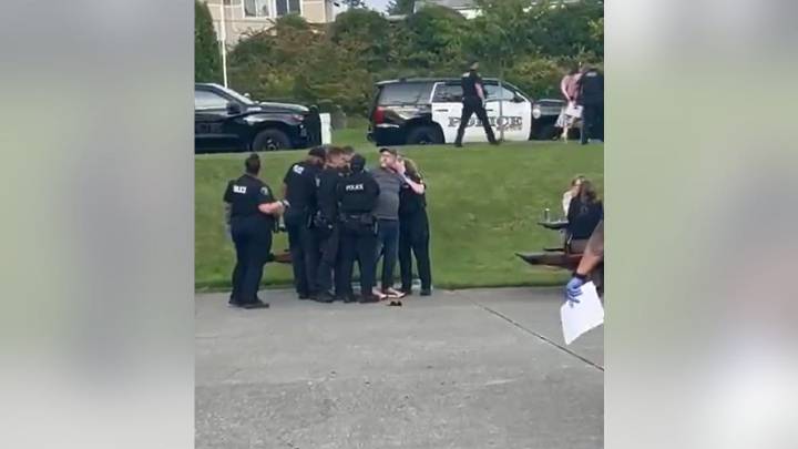 3 demonstrators arrested at WA Rep. Adam Smith town hall