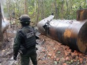 Policía inhabilitó refinería clandestina en Orito, Putumayo