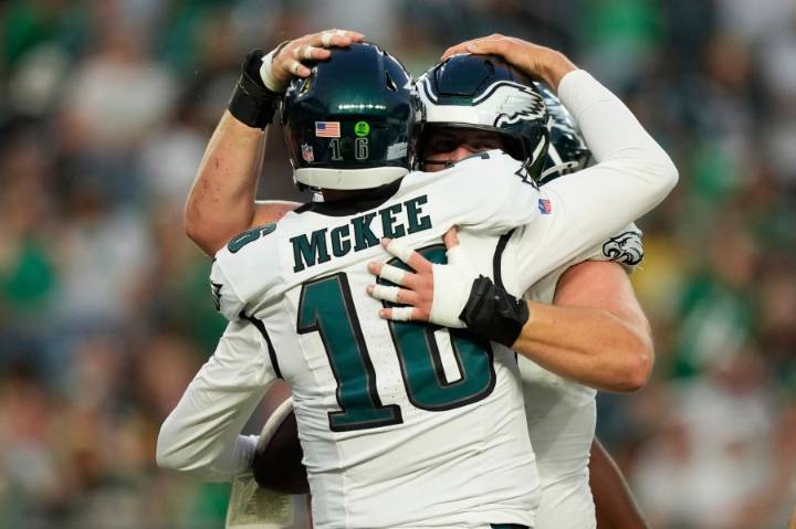 Push on! Eagles use tush push on opening drive after short-yardage play nearly banned in NFL