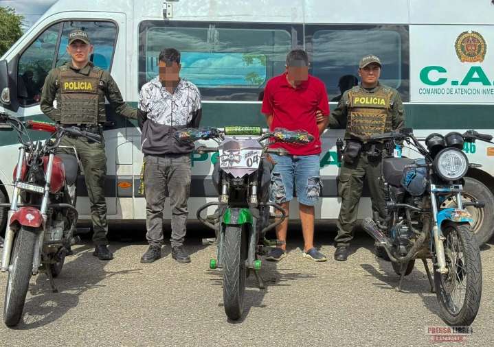 Capturados tres raponeros responsables de hurto y de tumbar de sus motos a mujeres