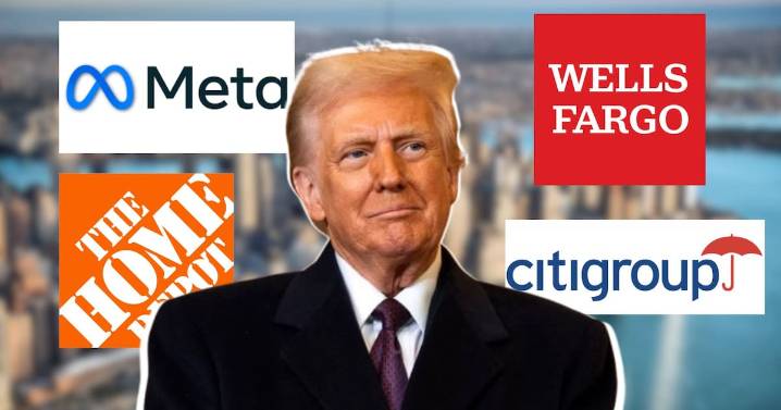 Donald Trump apuesta por empresas como Citigroup, Meta y Wells Fargo. Tras asumir el cargo ha invertido más de 100 mdd en bonos que benefician a estas y otras empresas