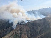 Cortada la N-621 entre León y Vega de Liébana por un incendio forestal