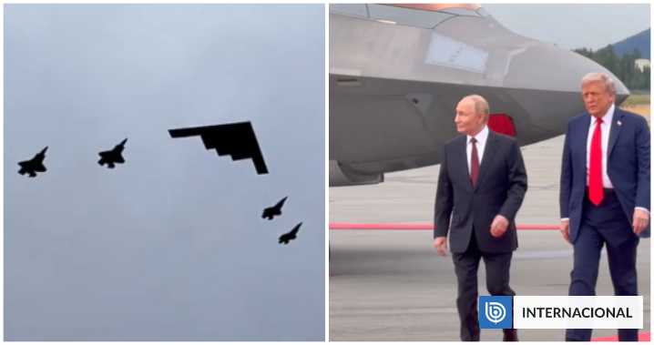 Tiró la casa por la ventana: Trump recibió a Putin con despliegue de aviones F