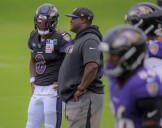 Ravens' Lamar Jackson absent from practice after injury scare